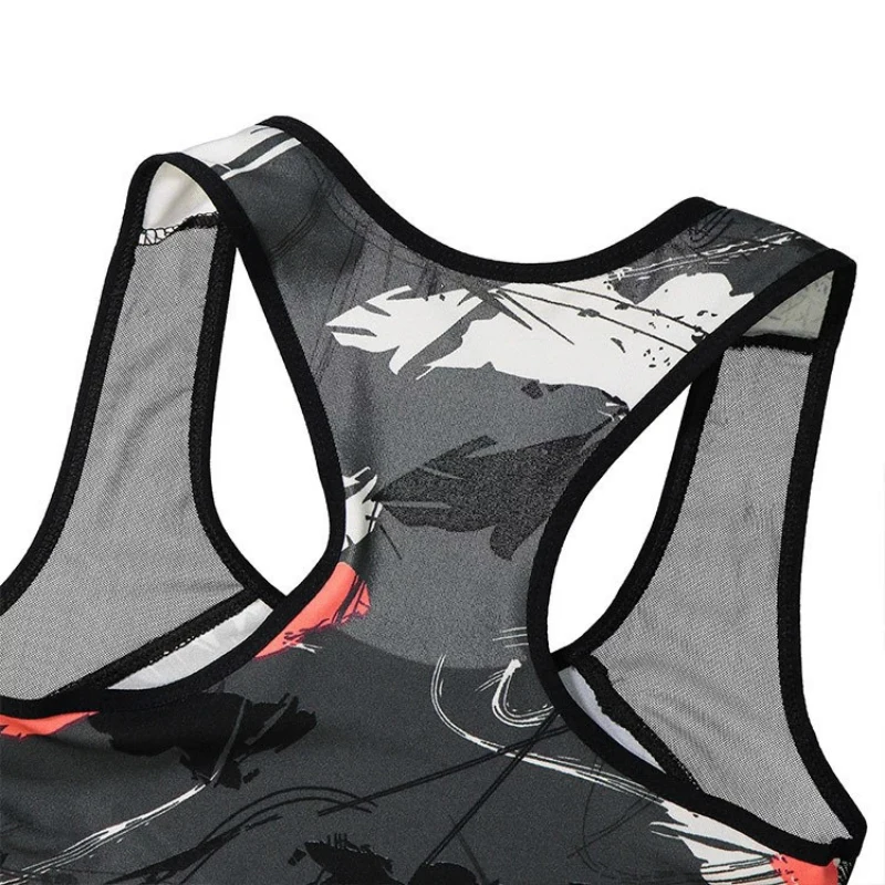 Female sports set print vest woman yoga leggings girls sport clothing outfit sexy push up legging jogging clothes sleeveless | Спорт и