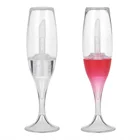 Бесплатная доставка, 8 мл, пустая туба для блеска для губ в форме бокала для вина, креативные многоразовые флаконы, блестящие разноцветные флаконы для губ розового и белого цветов