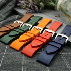 Высококачественный фторкаучуковый ремешок для часов 20 мм 22 мм 24 мм браслет быстросъемный ремешок для часов для каждого бренда синий ремешок