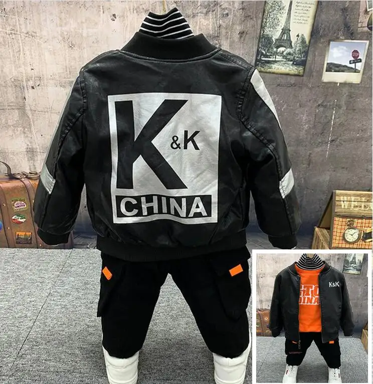 

Костюм детский из искусственной кожи, свитера и штанов, на возраст 2-6 лет
