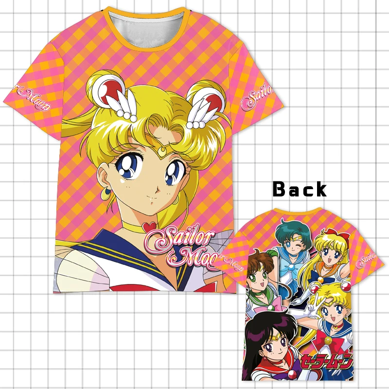 Японская аниме Bishoujo Senshi Сейлор Мун футболка для мужчин и женщин с коротким