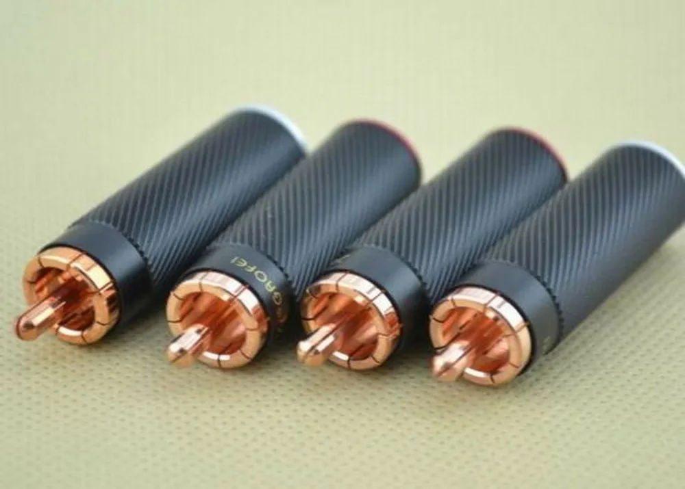 Штекеры Rca gaofei RED06R красная медь 4 шт. | Электроника