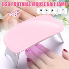 Мини-светодиодная УФ-лампа для ногтей, Портативная Складная Usb-Сушилка для ногтей с 6 светодиодами для самостоятельного изготовления ногтей