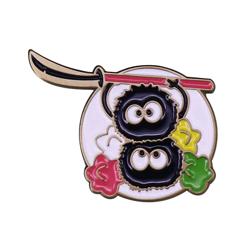 Симпатичный значок на пуговицах в форме туши для студийной съемки ghilii Hayao Miyazak