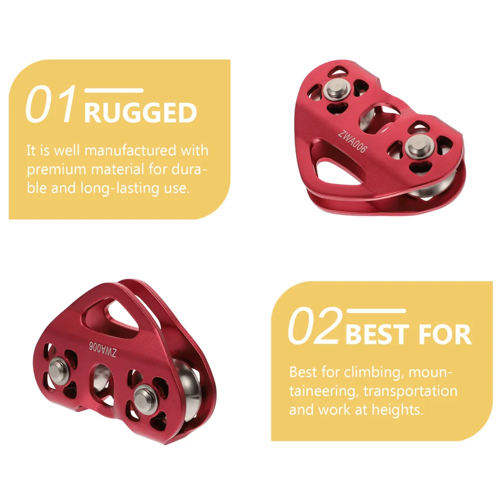 

1Pc Outdoor High-altitude Hoisting Double Pulley Creative Heart-shaped Pulley