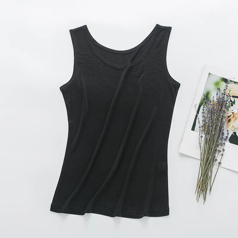 Birdsky 1 шт. плюс размер женский Шелковый топ без рукавов Топ круглый вырез