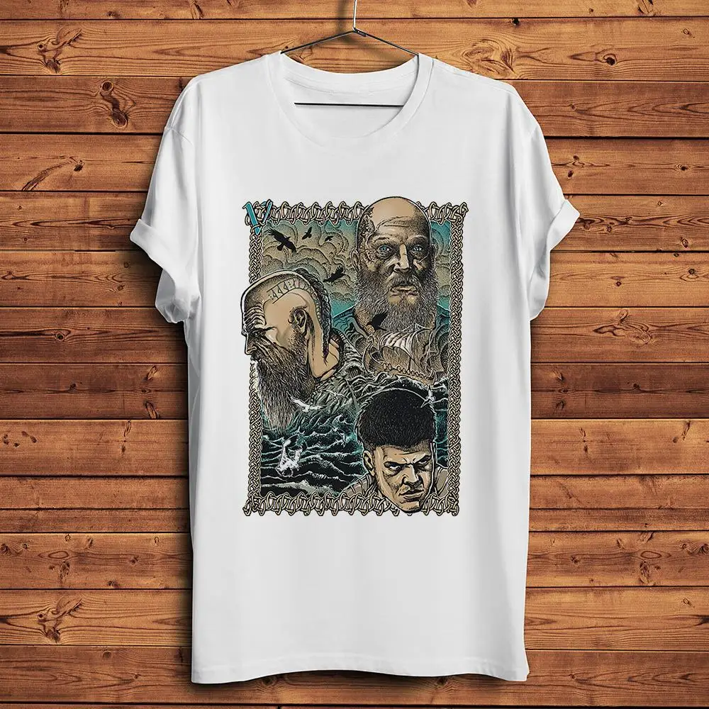 

The Vikings legend Illustration design funny t shirt men summer new white casual homme cool streetwear tshirt