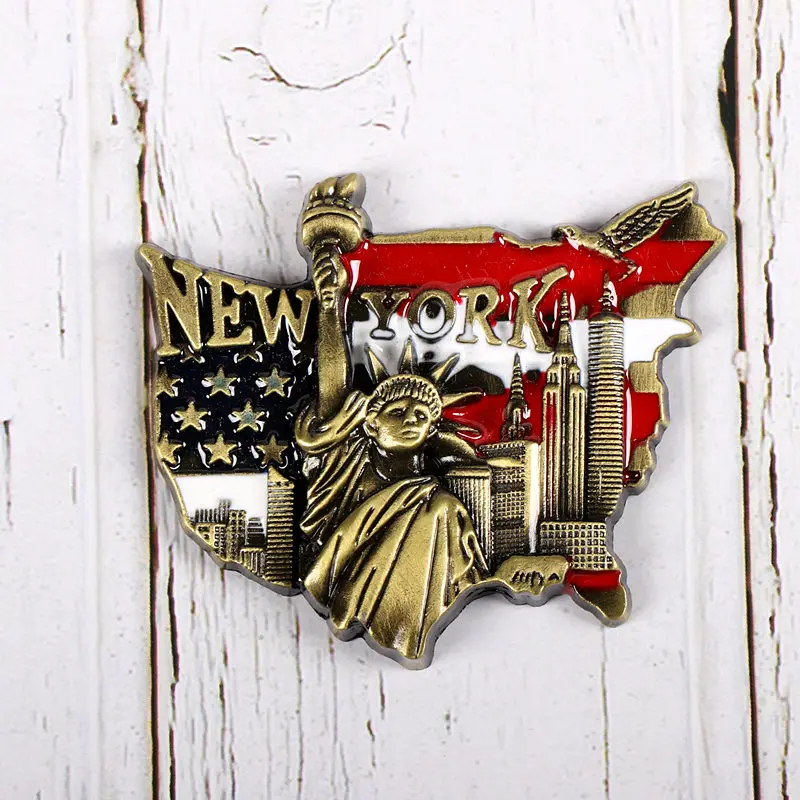 Металлический магнит в европейском стиле для холодильника украшение