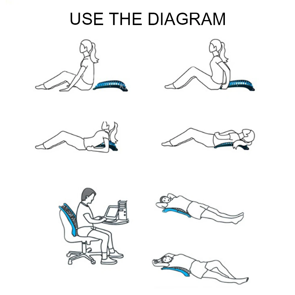 

Back Massager Stretcher Lumbar Support Pain Relief Spine Orthosis Care Equipment Fitness Lumbar Support Relaxation Corrector