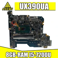 ux390ua laptop motherboard for asus zenbook ux390uak ux390ua ux390u original mainboard 8gb ram i5 7200u cpu