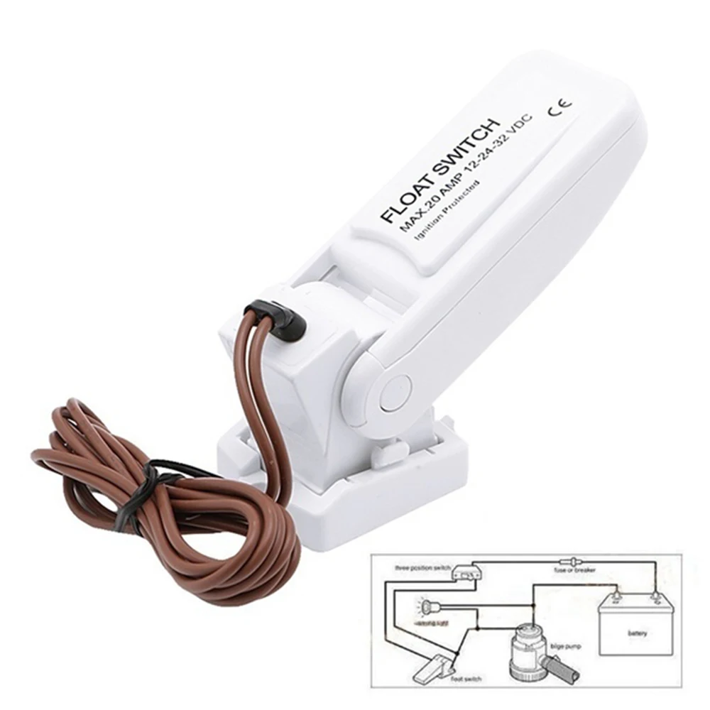 

KKMOON 12V 1100GPH Automatic Boat Bilge Pump Float Switch Bilge Switches Flow Sensor for Electric Water Pump With Pump