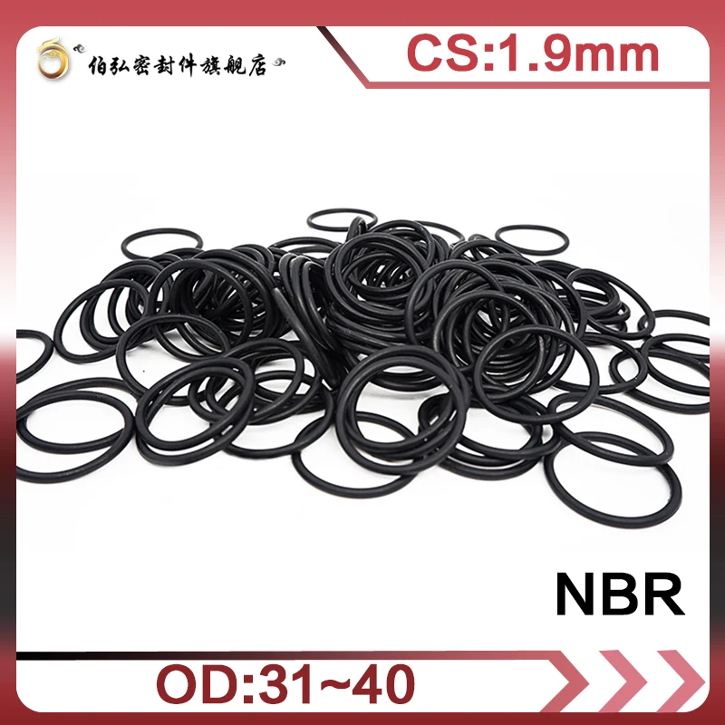 

Nitrile Rubber O-Ring 10PCS/lot NBR Sealing CS1.9mm OD52/54/55/56/60/62/65/70/72/75/80/82/85/90/92/95/100mm O-Ring Seal Gasket