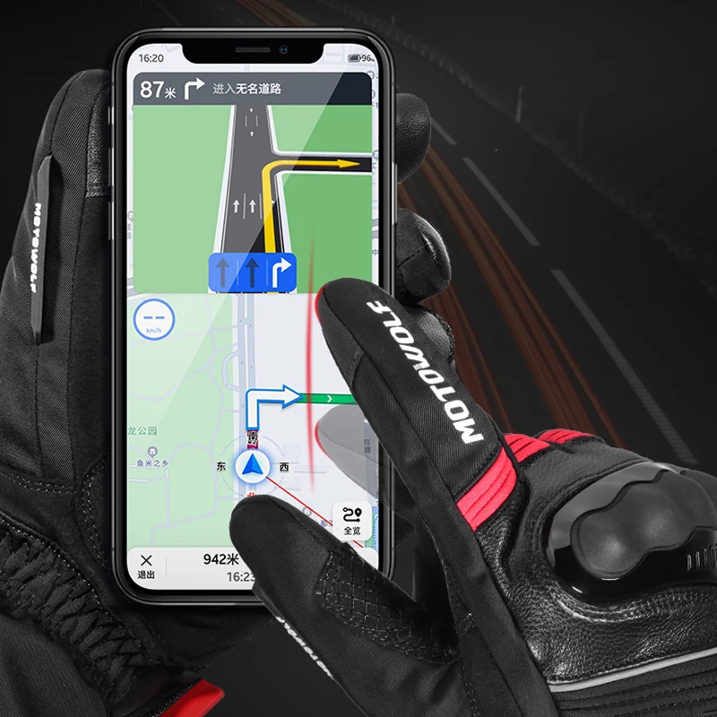 Мотоциклетные перчатки с подогревом зимние теплые лыжные сенсорным экраном