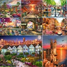 Алмазная 5D картина сделай сам, пейзаж, фэнтези, закат, совершенно новая инкрустированная стразы, вышивка крестиком, мозаика, ремесла, картина для украшения дома