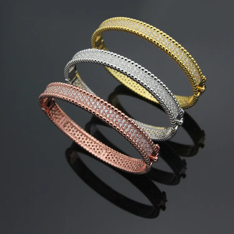 Браслет женский Свадебный с полным камнем бусинами из циркония | Украшения и