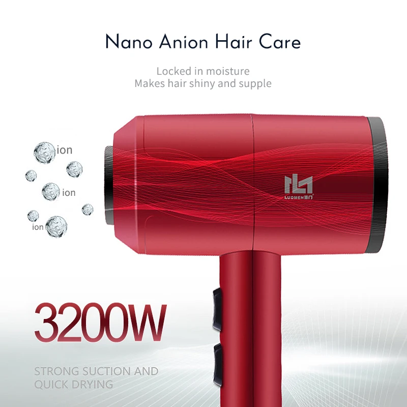 Мощный Фен для волос 3200 Вт 5 режимов 220-240 В | Бытовая техника