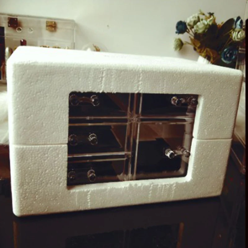 Прозрачный органайзер для косметики акриловый ящик хранения ювелирных изделий