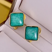 green fashion 925 silver needle retro simplicity light luxury charm earring ear studs for women gift jewelry wholesale