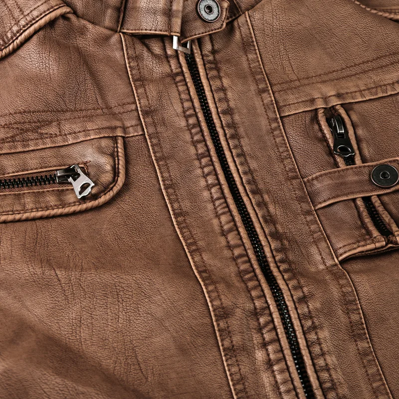 

New Mens Leather 2021 Jackets Autumn Wool Casual Motorcycle PU Jacket Biker Leather Coats Brand Clothing EU Size