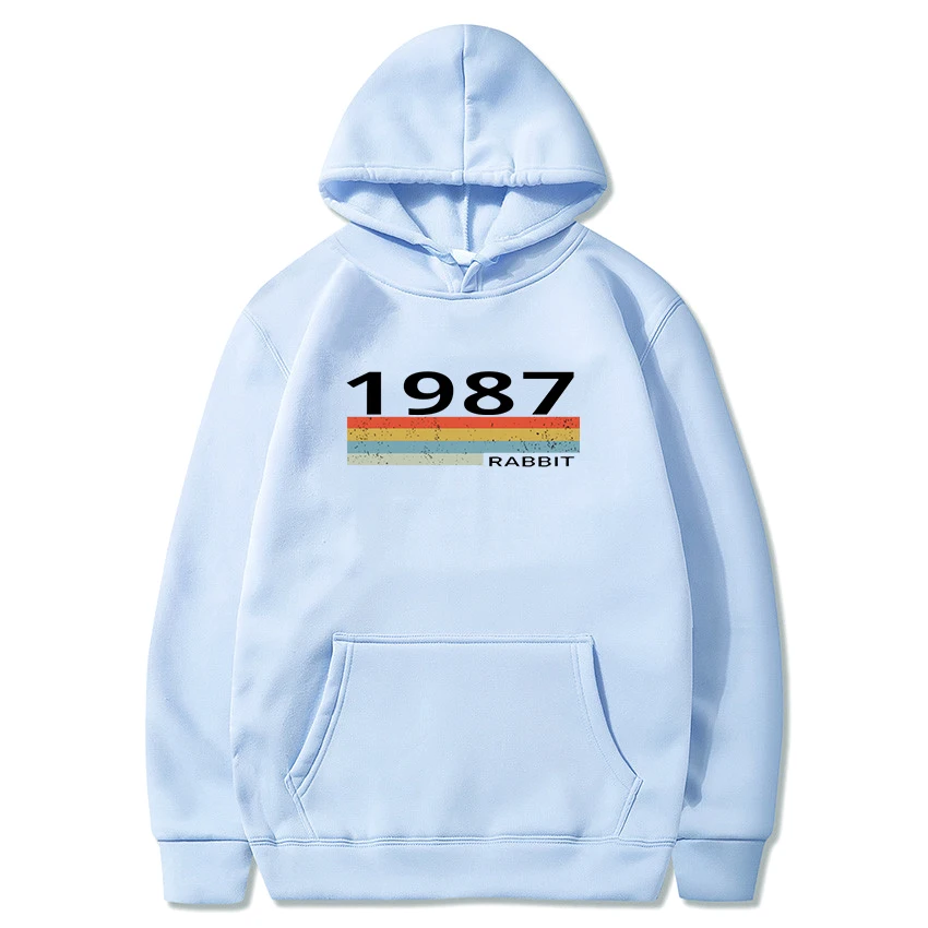 1987 Letter Print Hoody Autumn Winter Retro Fashion Hoodies Birthday Gift Idea Women Girls Mom Wife 87 Funny Vintage Sweatshirt
