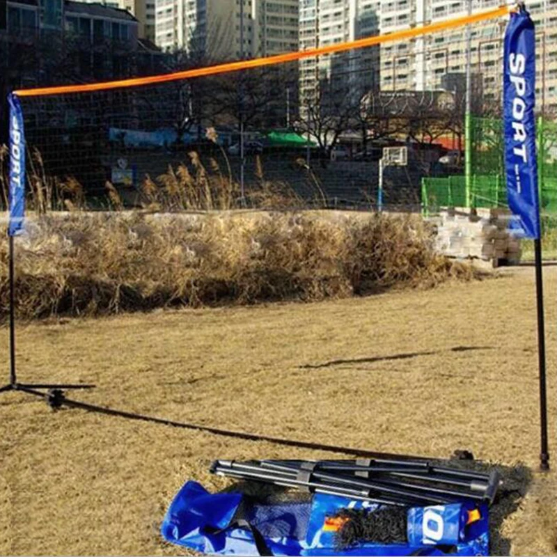 Портативная сеть для бадминтона набор стальных труб Battledore сетки средней линии