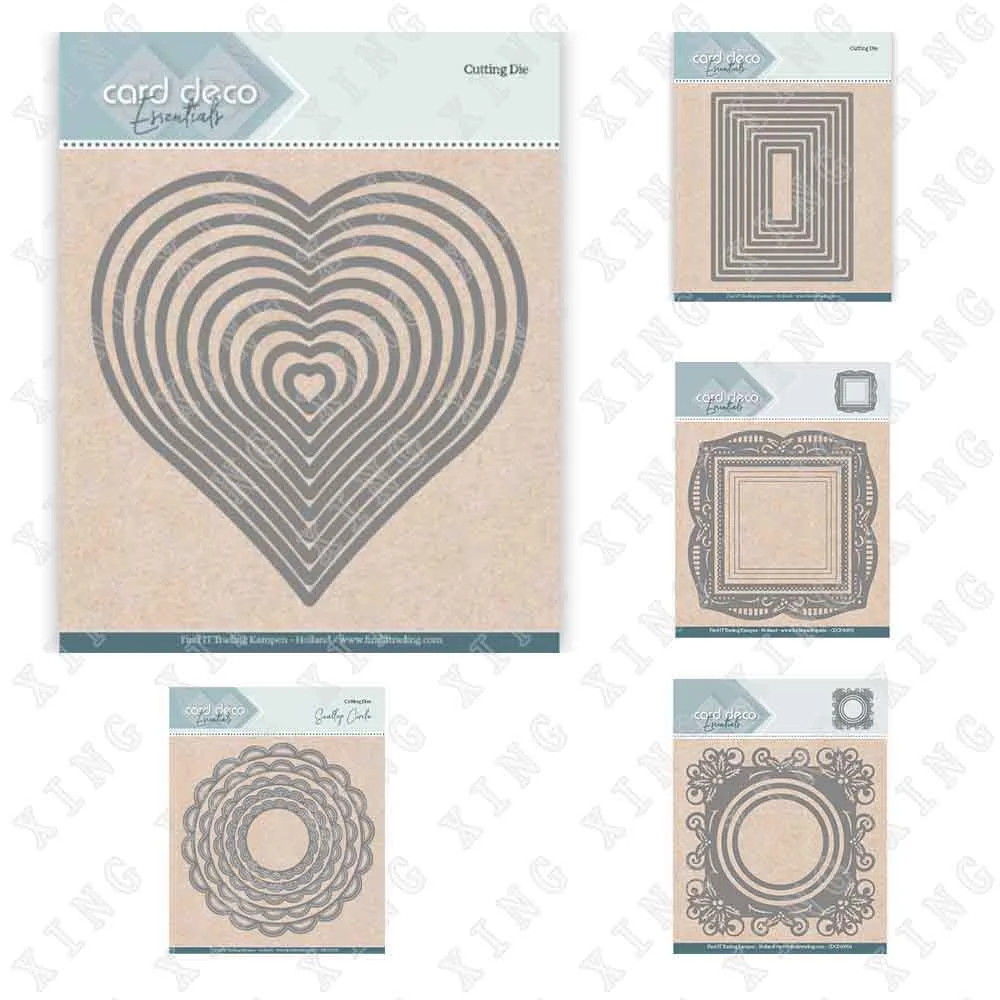 

Heart Rectangle Round Square Scallop Metal Cutting Dies for Diy Scrapbooking Photo Album Decorative Embossing Diy Paper Cards