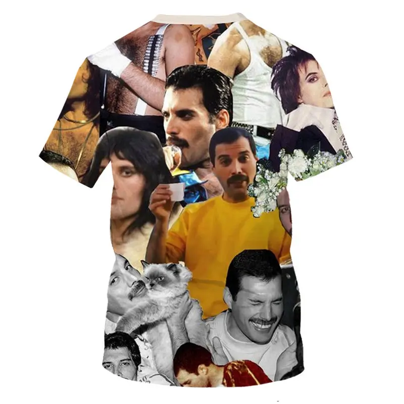 Freddie Mercury The queen Band Футболка Мужская Хип-Хоп рок хипстерская футболка повседневные футболки harajuku Top TeesStar футболка Размер S-6XL