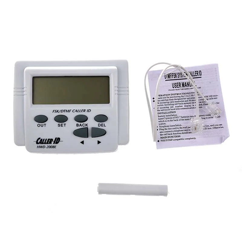 Белый дисплей телефона DTMF FSK Поле идентификатора звонящего с История