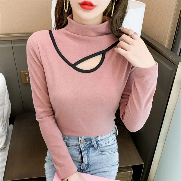 

Футболка с длинным рукавом и воротником-хомутом