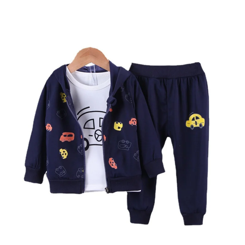 

New Spring Autumn Baby Boys Girls Clothes Children Hooded Jacket T-Shirt Pants 3Pcs/Sets Toddler Sports Costume Kids Tracksuits