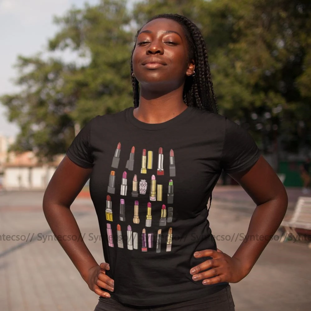 Футболка Makeup ваша любимая губная помада коллекция футболка уличная одежда