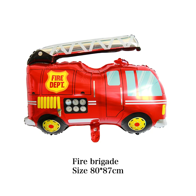 Fire Brigade-1PCS Мультфильм задний фон с изображением фермы вечерние счастливый плакат "с днем рождения" Экскаватор Воздушный шар автомобиль Одноразовые Партии Посуда Автомобильная гирлянда вечерние украшения - Цвет: Fire Brigade-1PCS
