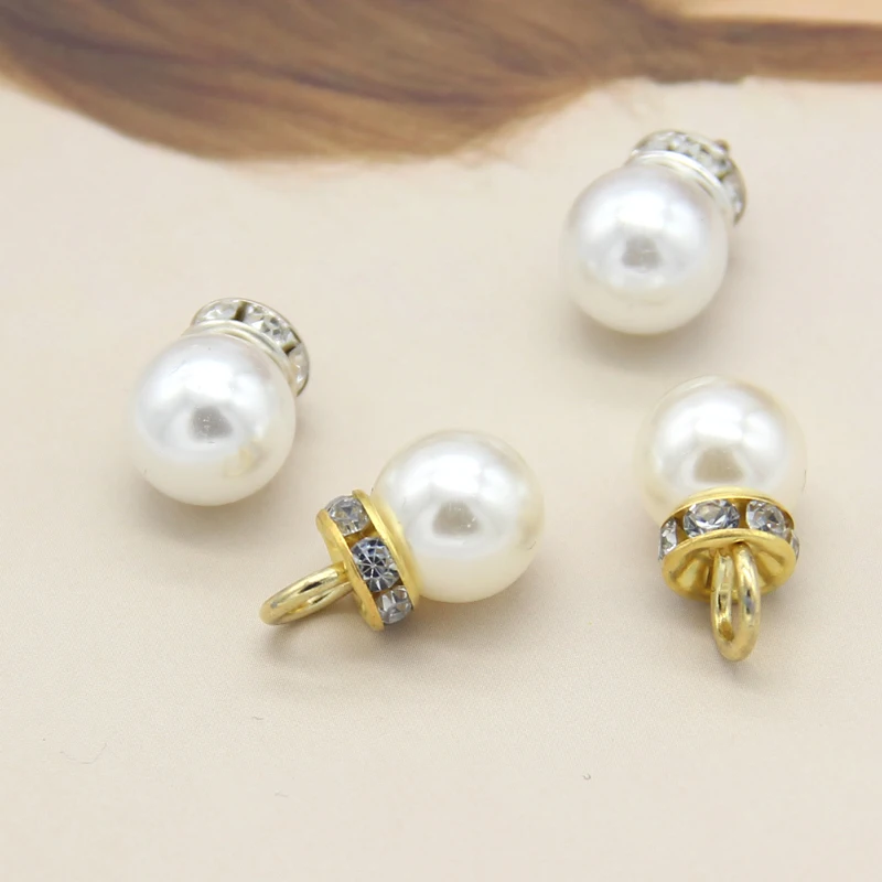 

HENGC Vintage Pearl Jewelry Metal Shank Shirt Buttons For Clothes Wedding Dress Handmade Decorative Sewing Accessories Wholesale