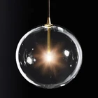 Скандинавский минималистичный светодиодный светильник, художественная прозрачная стеклянная люстра, украшение для бара, коридора, спальни, прикроватный шар, Подвесная лампа