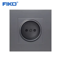 fiko 16a gray pc panel eu russia wall power socket household%ef%bc%8c power socket wall electronic socket eu standard 86mm86mm