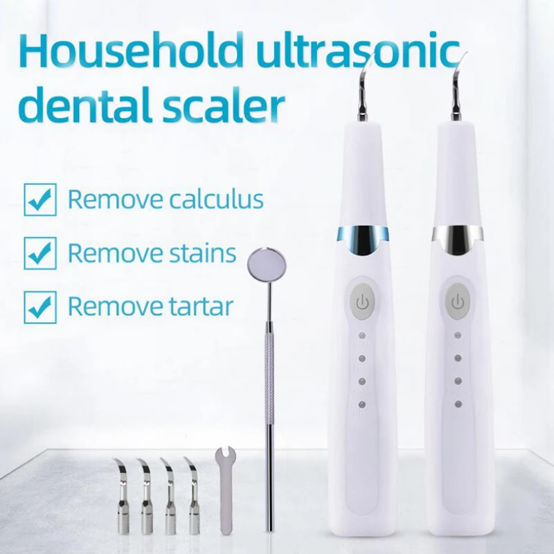 Electric Calculus Remover Oral Stain Remover Ultrasonic Scanner Whitening USB Rechargeable Portable Teeth Cleaner enlarge