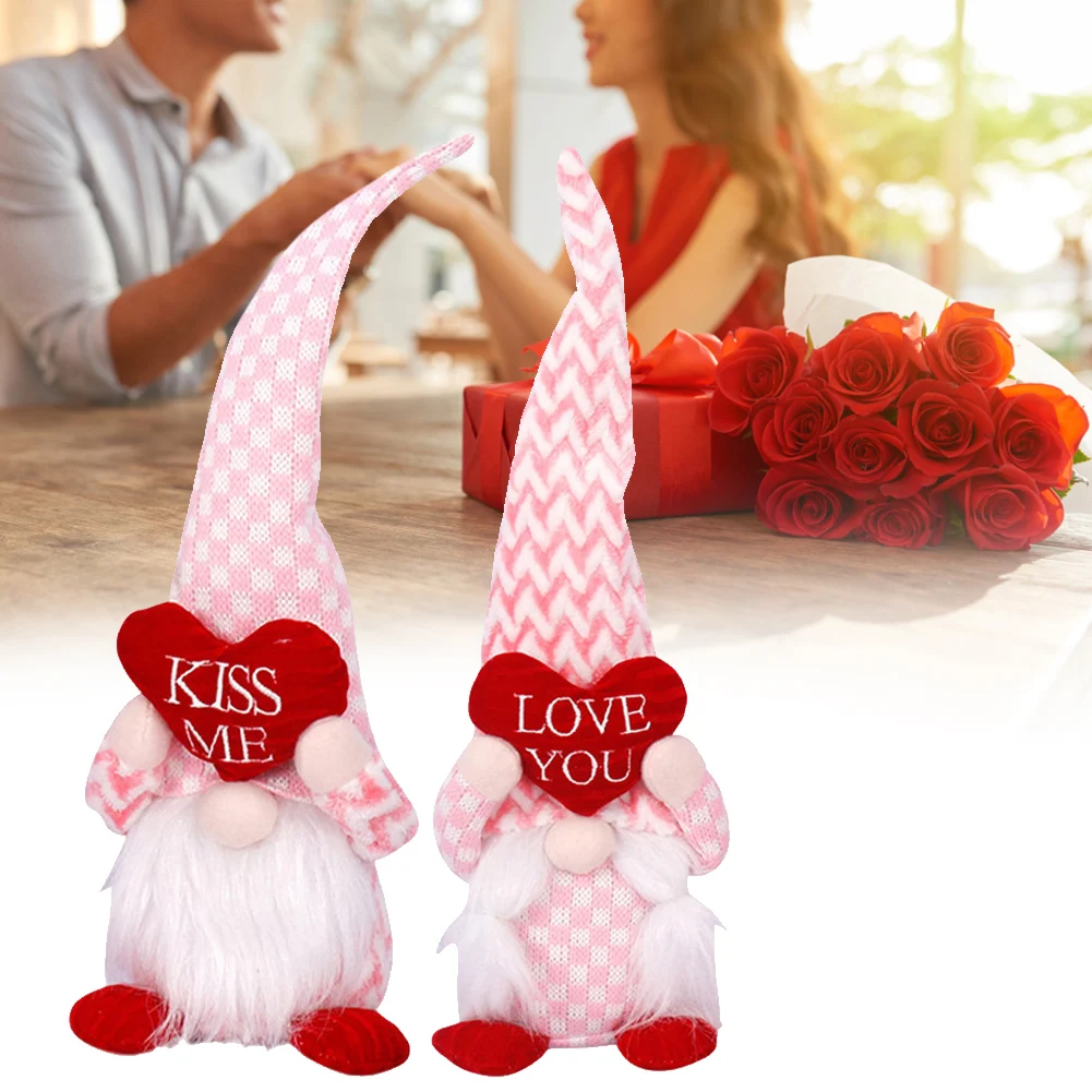 

2022 Valentine's Day Faceless Doll Ornament Nordic Gnome Old Man Love Heart Doll for Home Decoration New Year Gifts Toy wedding