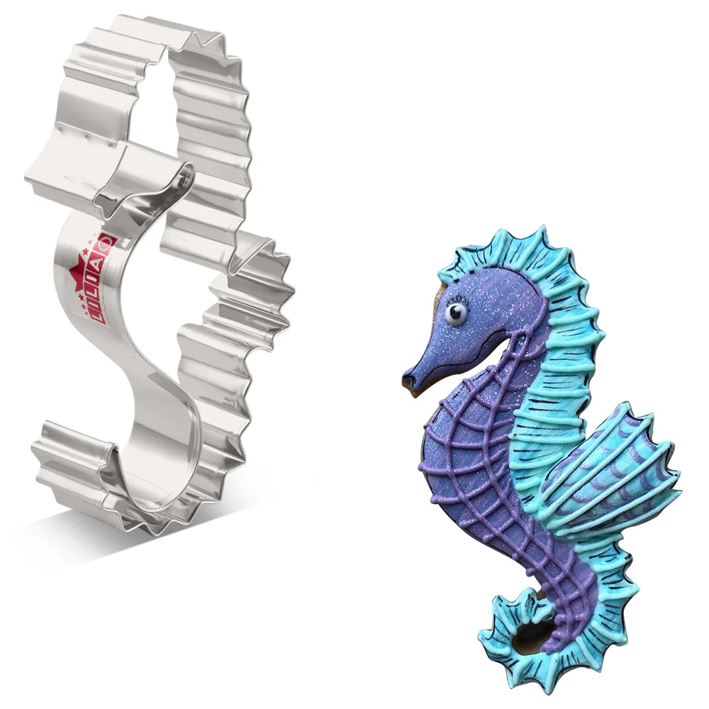

KENIAO Ocean Seahorse Cookie Cutter for Kids Birthday Party Cutters-Biscuit / Pastry / Bread Cutter-6.4 x 11.2cm-Stainless Steel