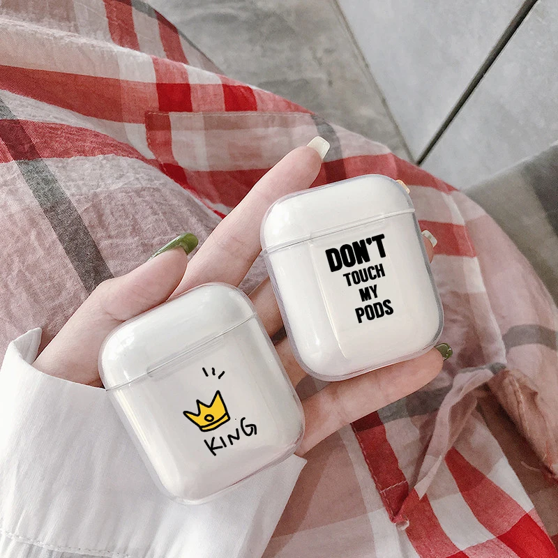 Милый чехол для наушников с кристаллами Apple AirPods мягкий прозрачный защитный из