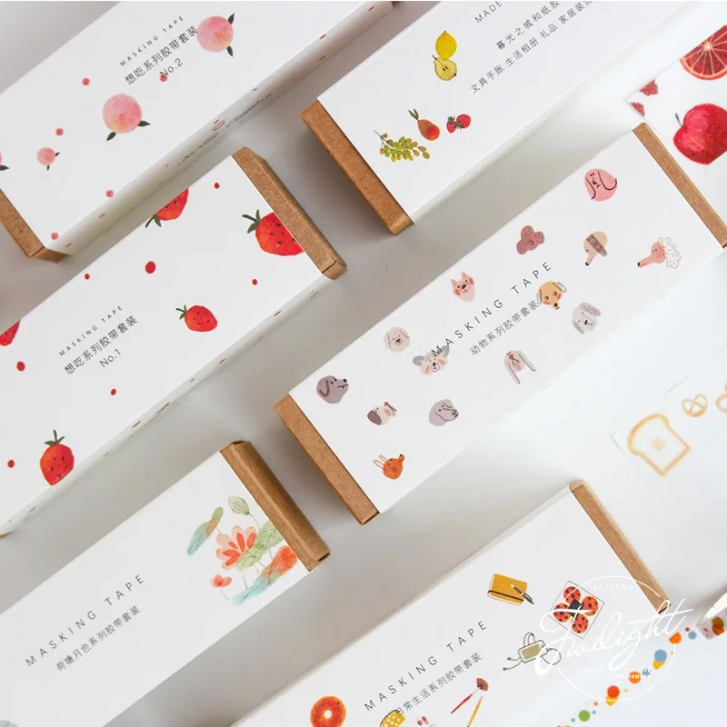 8 шт хотите съесть еду васи лента овощи фрукты печенье животных маскирующие