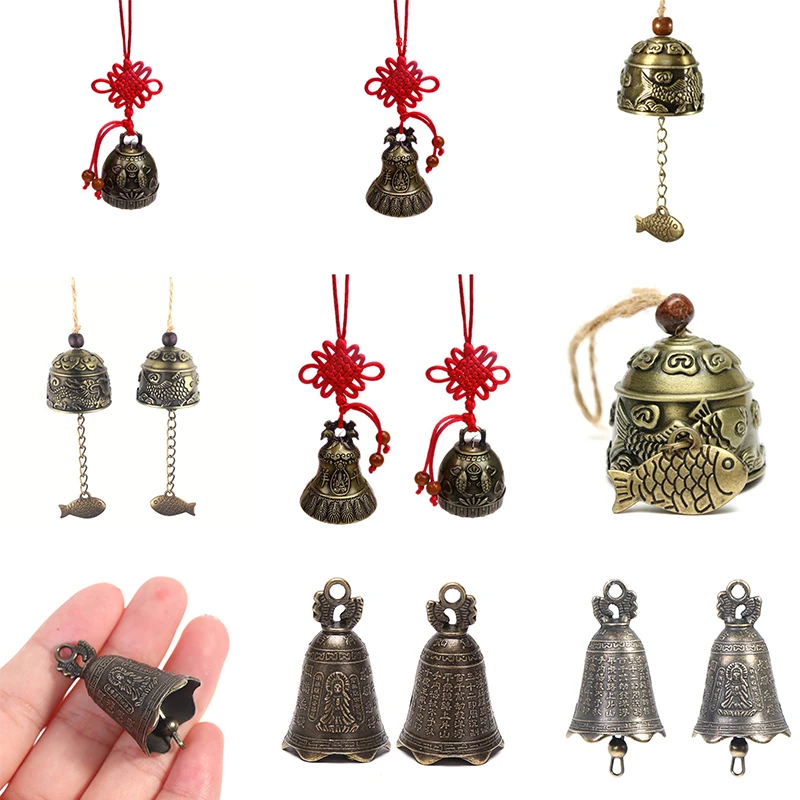 Античный китайский дракон/рыба фэн-шуй колокольчик благословение удачи Висячие