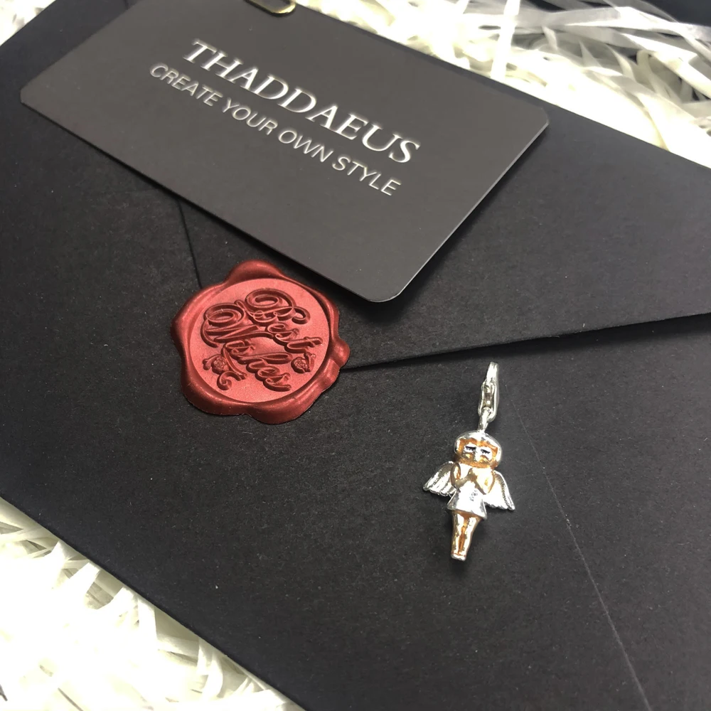 Angel Guardian Angel, маленькие подвески, 925 пробы, серебристые, модные, сделай сам, ювелирные изделия для Томаса, браслеты, цепочка со змеей