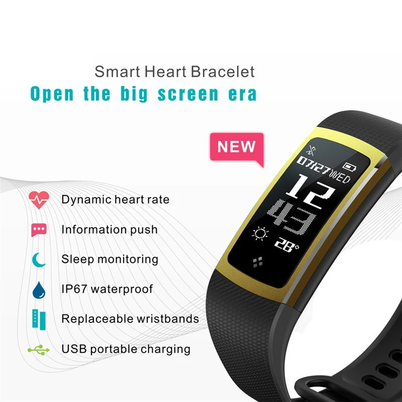 LIGE для мужчин женщин smart watch сердечного ритма измеритель артериального давления