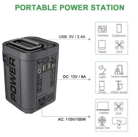 12В литиевый автомобильный стартер портативное зарядное устройство 26800mAh 100 240 v