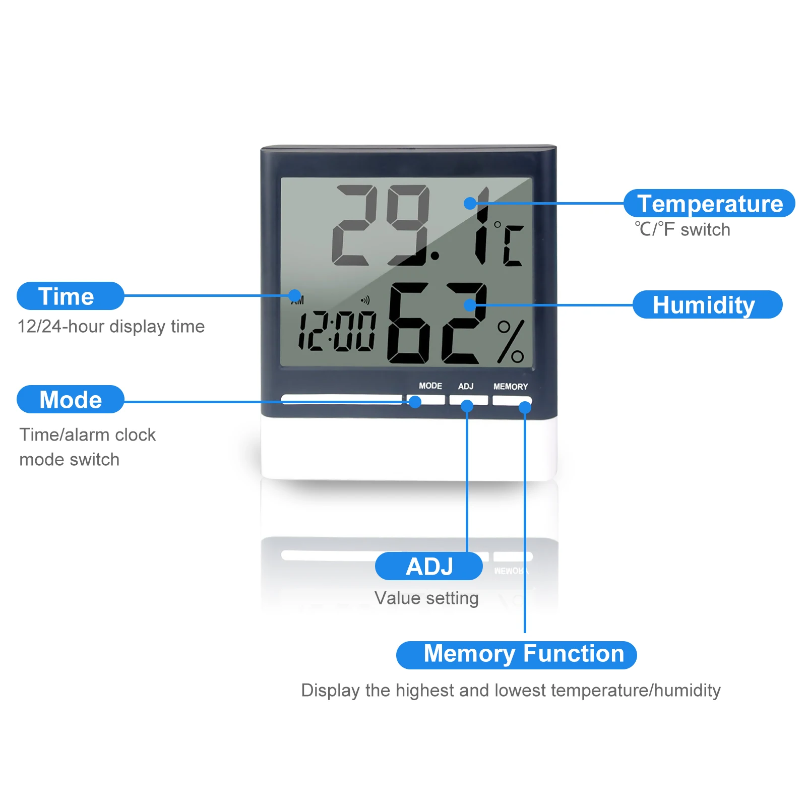 Цифровой гигрометр Термометр комнатный измеритель влажности мини термометр
