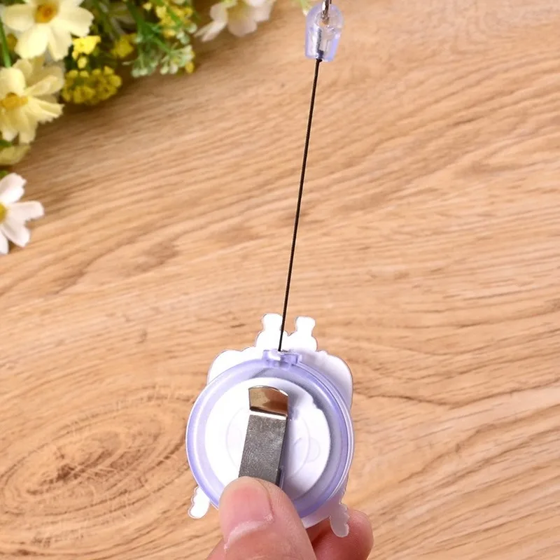 

1PCS Retractable ID Card Badge Holder Reel Pull Key Name Card Holders Reels For School Office Company