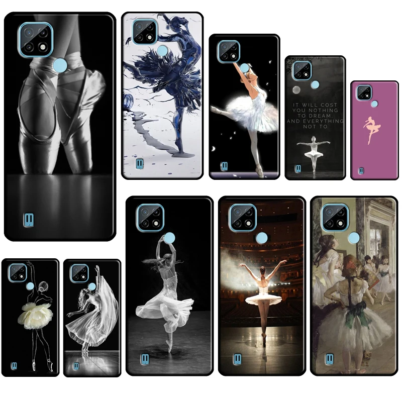 Чехол для OnePlus 9 10 Pro 8T Nord2 9R и OPPO Realme 8 8i 9i C21 GT Neo2 Master на тему балерины танцовщицы.