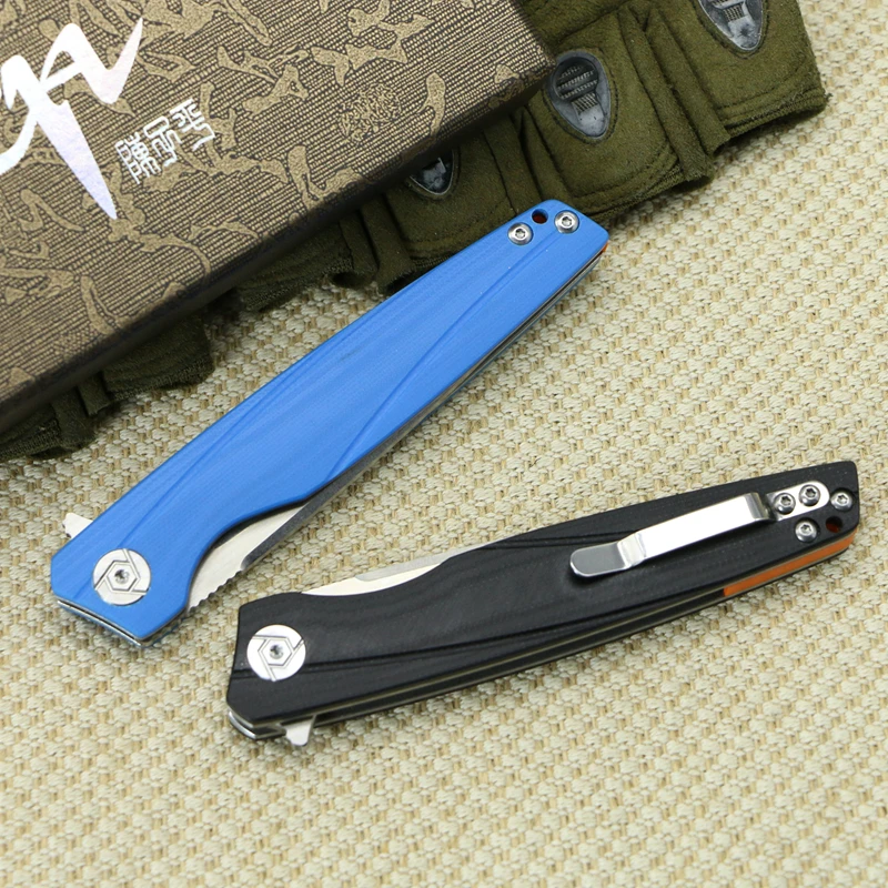 

CH 3007 Flipper folding knife (3.62") D2 steel blade G10 handle outdoor tactical equipment camping hunting EDC tools