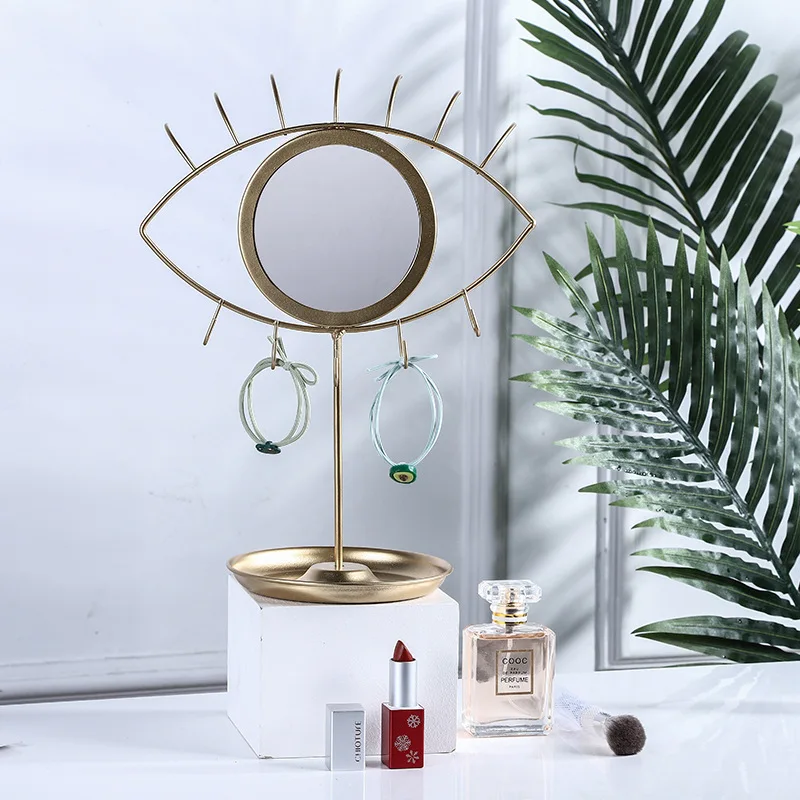 Скандинавский Золотой Стол декоративное зеркало для глаз Металл каваи макияж