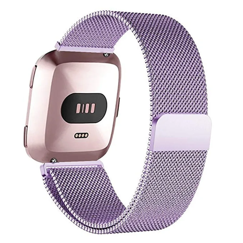 5 Металлический браслет из нержавеющей стали для Fitbit Versa/Versa 2 ремешок на запястье Миланская петля магнитный браслет для мужчин и женщин размер умные аксессуары - Цвет: 5